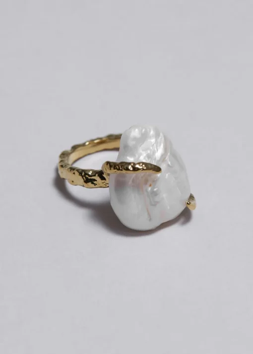 Bague à Perle D’eau Douce Style Baroque