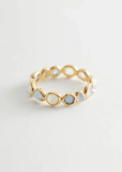 Bague En Pierres De Verre Naturelles