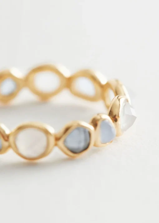 Bague En Pierres De Verre Naturelles