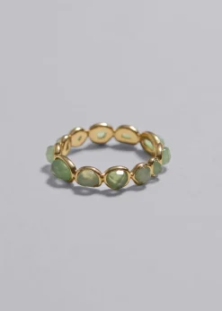 Bague En Pierres De Verre Naturelles