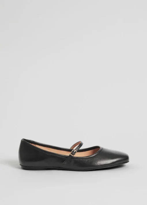 Ballerines Mary Jane En Cuir