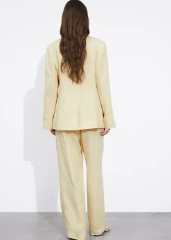 Blazer Ajusté En Lin