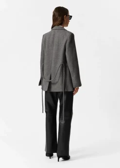 Blazer En Laine Mélangée