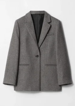 Blazer En Laine Mélangée