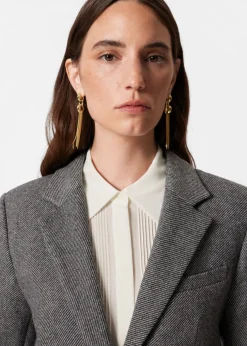 Blazer En Laine Mélangée