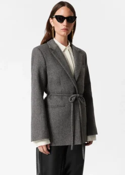 Blazer En Laine Mélangée