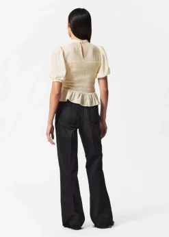 Blouse à Smocks Et à Basque