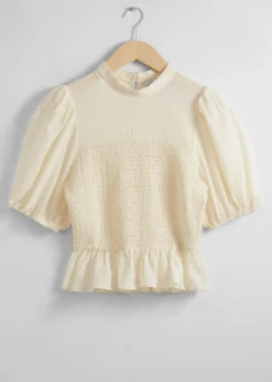 Blouse à Smocks Et à Basque