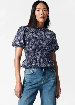 Blouse à Smocks Et à Basque