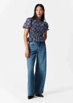 Blouse à Smocks Et à Basque