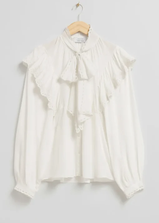 Blouse à Volants Festonnés