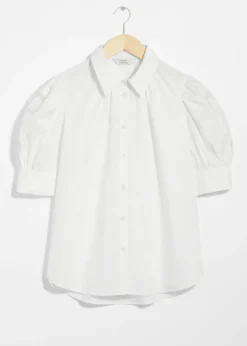 Blouse Brodée à Manches Ballon