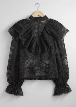 Blouse En Dentelle à Volants