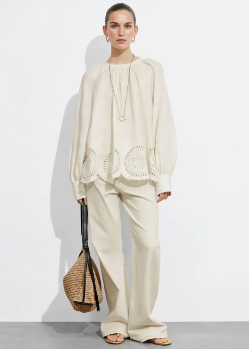 Blouse En Lin à Dos Ouvert