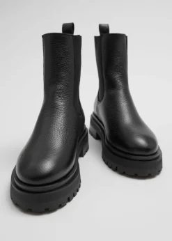 Bottes Chelsea En Cuir épais Doublé
