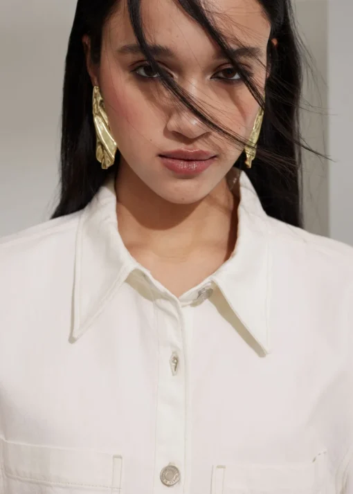 Boucles D’oreilles à L’effet Drapé Sculptural