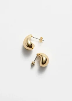 Boucles D’oreilles Incurvées En Forme De Goutte
