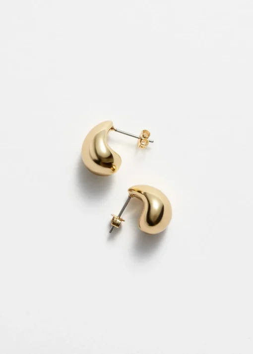 Boucles D’oreilles Incurvées En Forme De Goutte