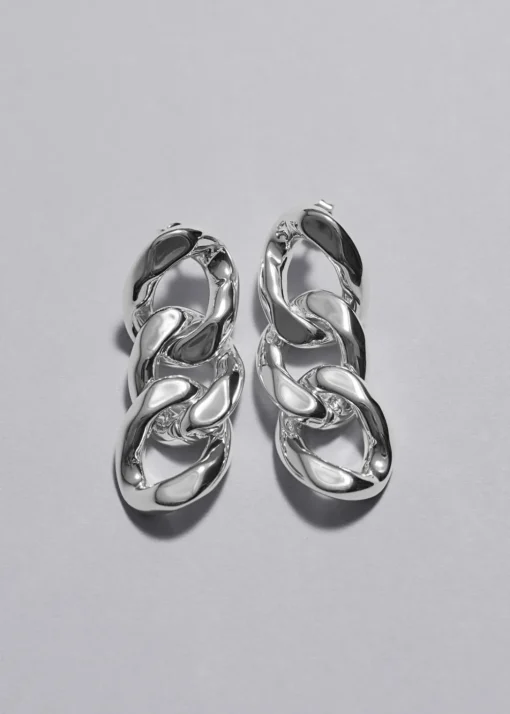 Boucles D’oreilles épaisses à Chaîne Pendante