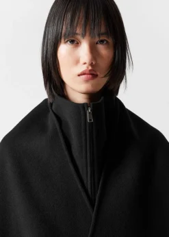 Cape Asymétrique En Laine Mélangée