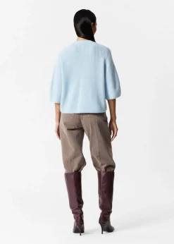 Cardigan En Laine Mérinos à Maille Côtelée