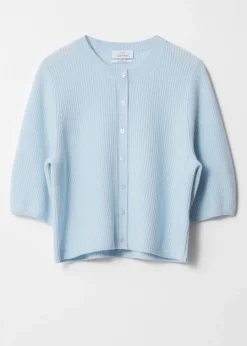 Cardigan En Laine Mérinos à Maille Côtelée