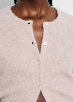 Cardigan En Maille D’alpaga Mélangé