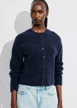 Cardigan En Maille D’alpaga Mélangé