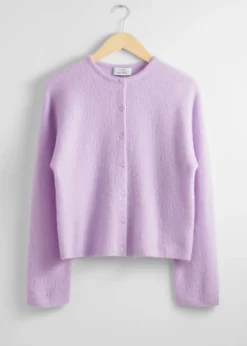 Cardigan En Maille D’alpaga Mélangé