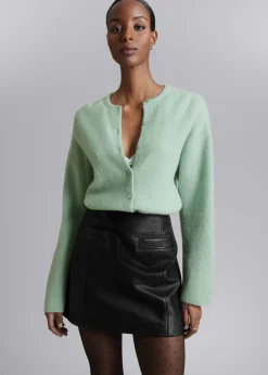 Cardigan En Maille D’alpaga Mélangé