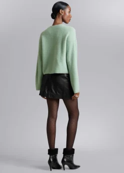 Cardigan En Maille D’alpaga Mélangé