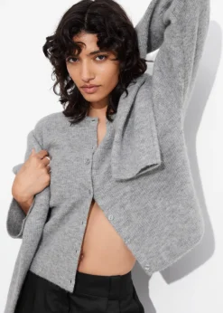 Cardigan En Maille D’alpaga Mélangé