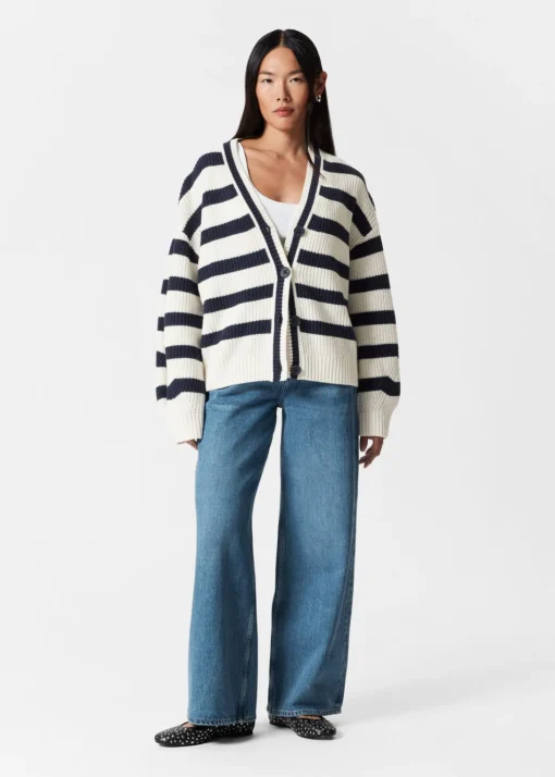 Cardigan En Maille Rayée
