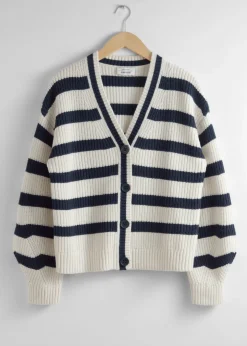 Cardigan En Maille Rayée