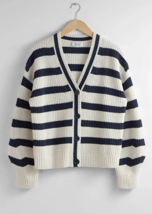 Cardigan En Maille Rayée
