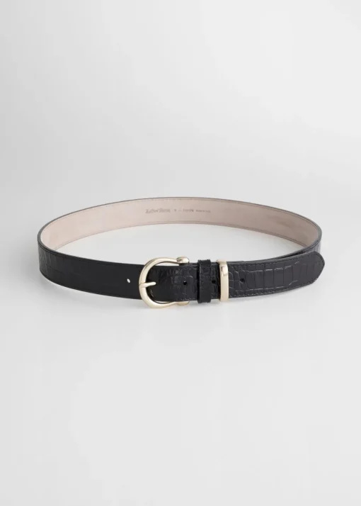 Ceinture En Cuir Croco