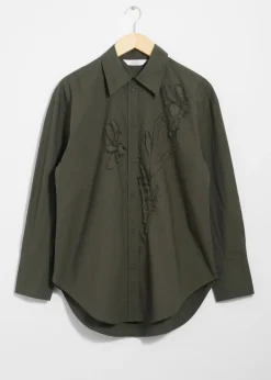 Chemise à Broderie Florale