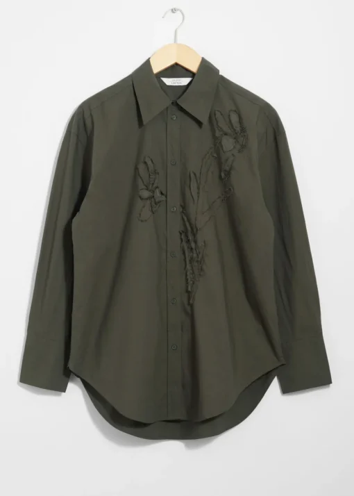 Chemise à Broderie Florale