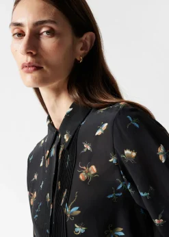 Chemise En Soie à Pinces