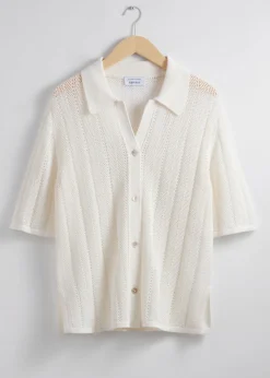 Chemise Transparente à Manches Courtes