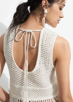 Débardeur Crocheté à Franges