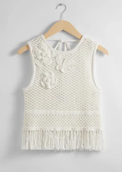Débardeur Crocheté à Franges