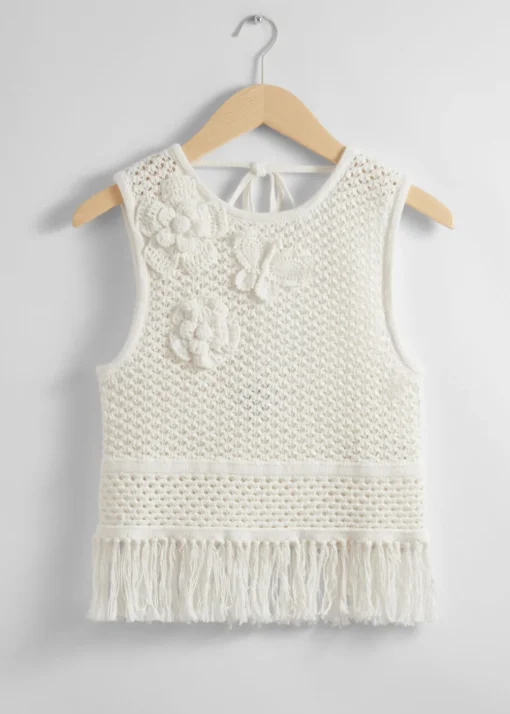 Débardeur Crocheté à Franges