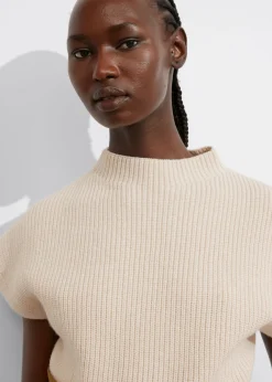 Débardeur Côtelé à Col Montant