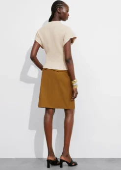 Débardeur Côtelé à Col Montant