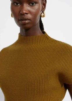 Débardeur Côtelé à Col Montant