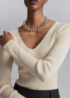 Haut Côtelé Ajusté