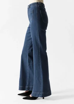 Jeans Bootcut à Poches Plaquées