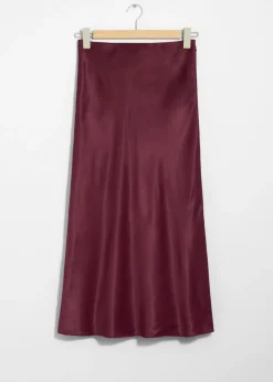 Jupe Midi En Satin