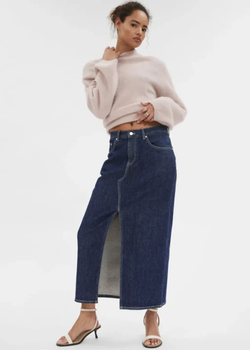 Jupe Midi 5 poches En Denim